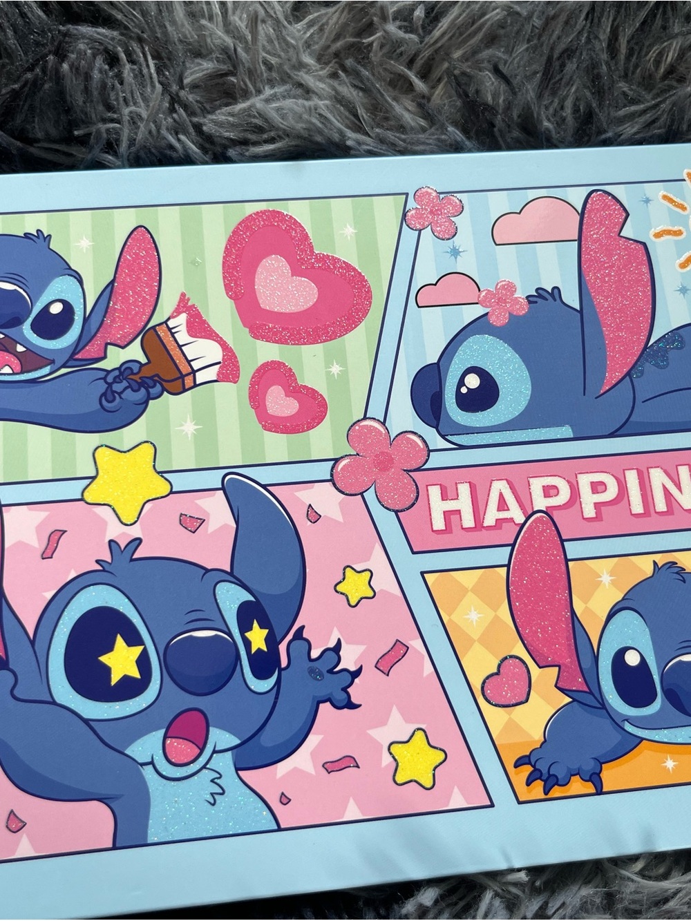 Blue Lilo & Stitch Cartoon Party Placemat - Cute Star & Heart Design